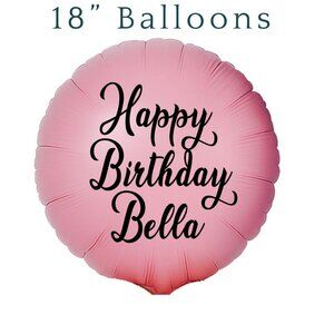 Two (2) Pack Personalized 18: Foil Birthday Balloons With Your Name On It